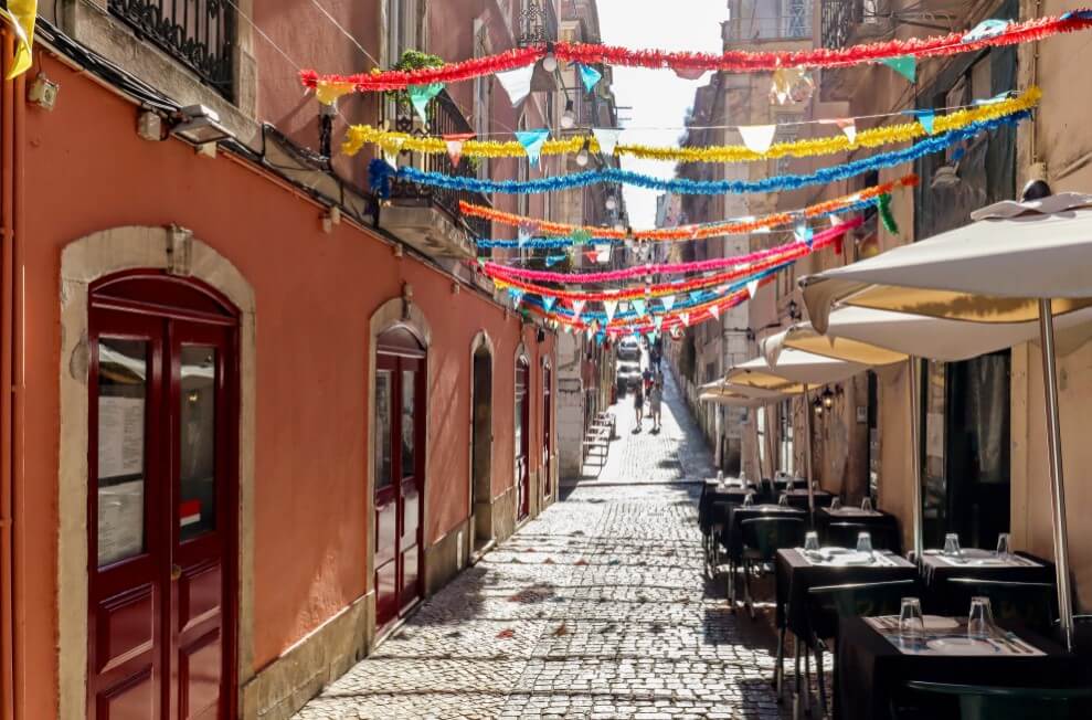 Colourful streets of Lisbon