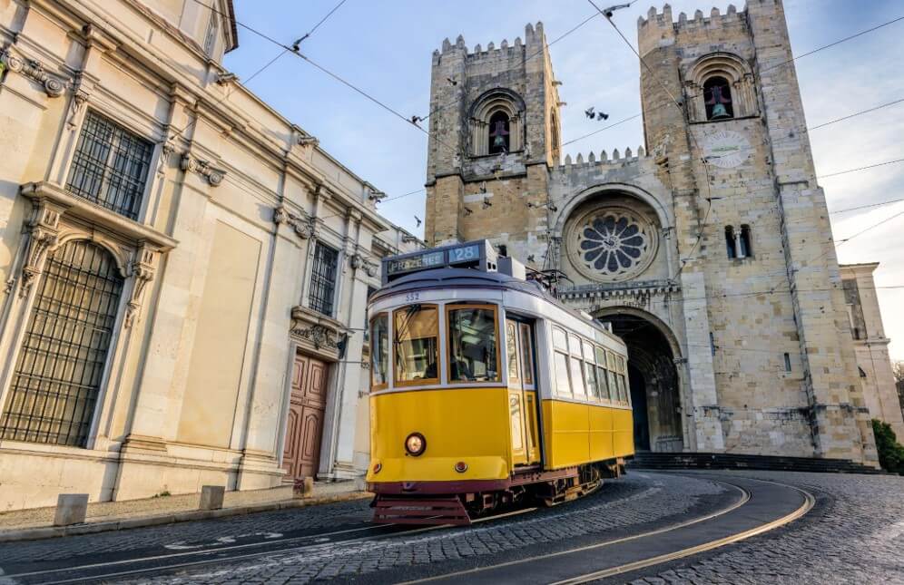 yellow trailer in the city